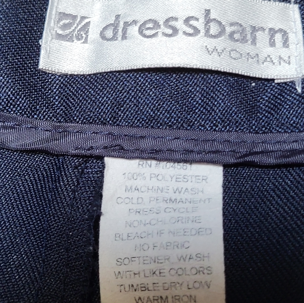 Dress Barn Blue Trousers with Relaxed Fit - Size 18 - Picture 3 of 4